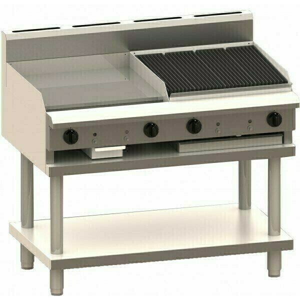 Luus Professional 600mm Griddle 600mm Chargrill