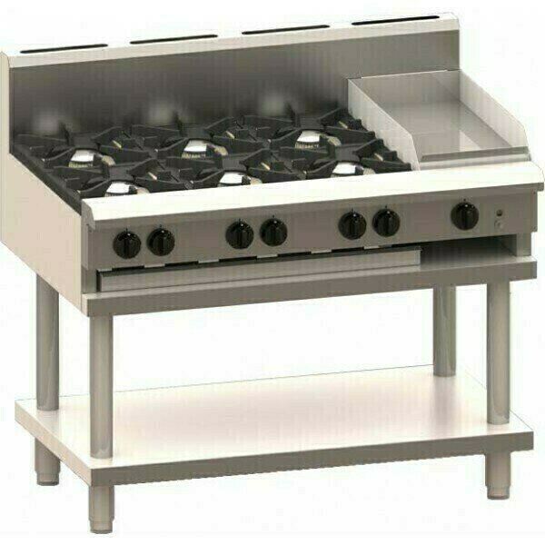 Luus Professional 6 Burner 300mm Griddle Cooktop