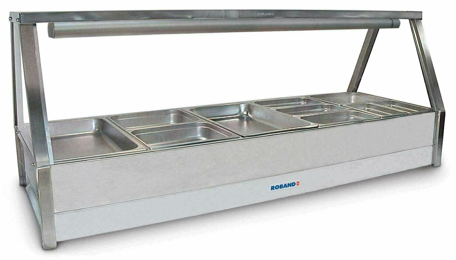 Roband Straight Glass Hot Food Display Bar - E25