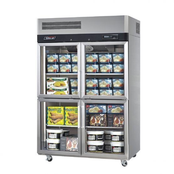 Turbo Air K-Series Four Half Glass Door Display Freezer