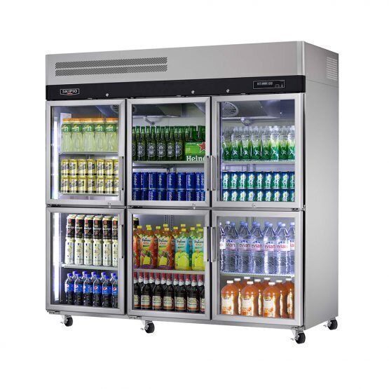 Turbo Air K-Series Six Half Glass Door Display Refrigerator