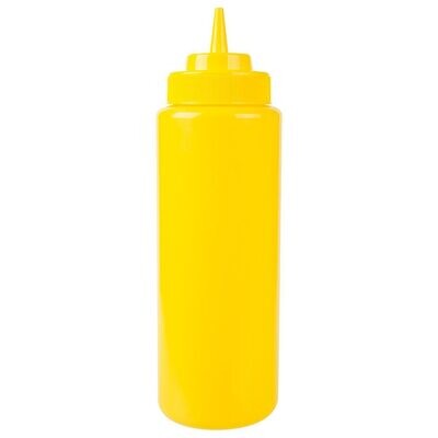 Plastic Squeeze Bottle 472ml Wide Mouth - Yellow