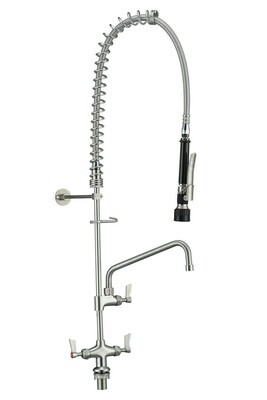 3Monkeez Dual Bench Mount Pre-Rinse Unit with 12" Pot Filler