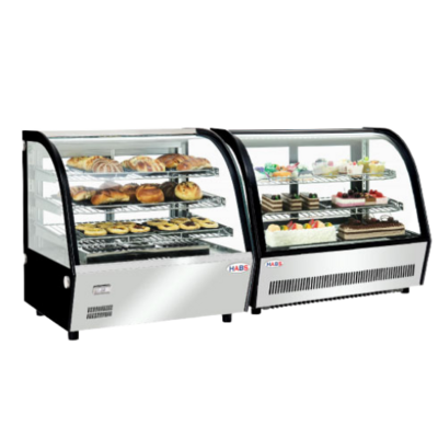 HABS Curved Glass Countertop Cold Display 878mm HABS Curved Glass Countertop Cold Display 878mm
