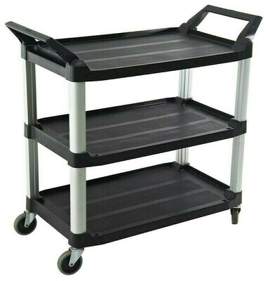 3 Tier Large Kitchen Service Cart Trolley Black 3 Tier Large Kitchen Service Cart Trolley Black