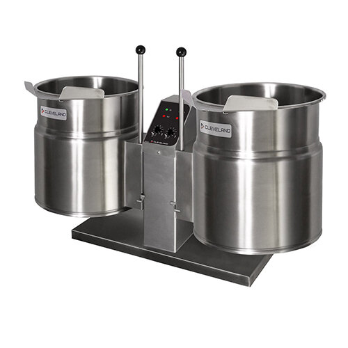 Cleaveland Twin Electric Tilting Kettles 2x23L NG
