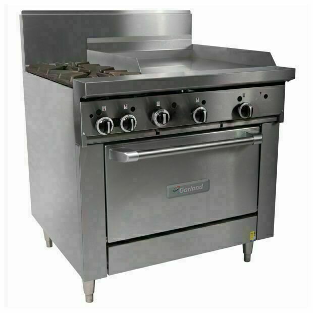 Garland Restaurant Range 900mm 2 Burner 600mm Griddle Oven