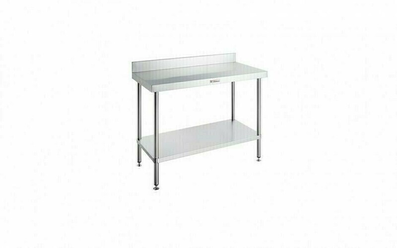 Simply Stainless Work Bench with Splashback SS02 700 series 1800mm Wide Includes Undershelf