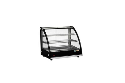 ICS Siena 80H Counter Top Heated 4 Sided 130L Glass Display