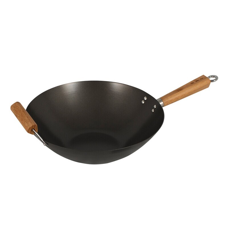 Avanti Non-Stick Wok - 35cm - Carbon Steel/Bamboo Handle