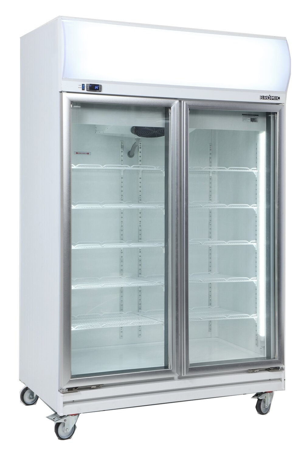 Bromic Flat Glass Door 976L LED Upright Display Fridge