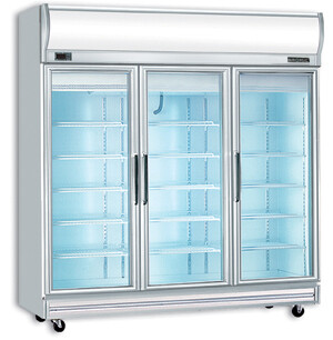 Bromic Flat Glass 1507L LED Upright Display Freezer