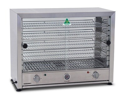 Roband Pie Warmer Glass Doors Single Side With Internal Light 100 Pie Capacity