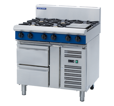 Blue Seal Evolution Series G516D-RB - 900mm Gas Cooktop Refrigerated Base Blue Seal Evolution Series G516D-RB - 900mm Gas Cooktop Refrigerated Base