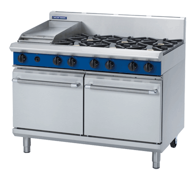 Blue Seal Evolution Series G528C - 1200mm Gas Range Double Static Oven