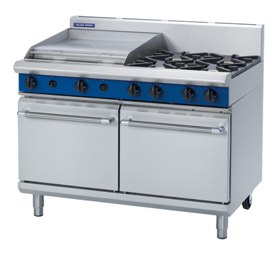 Blue Seal Evolution Series G528B - 1200mm Gas Range Double Static Oven