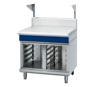 Blue Seal Evolution Series B90S-CB - 900mm Bench Top With Salamander Support Cabinet Base