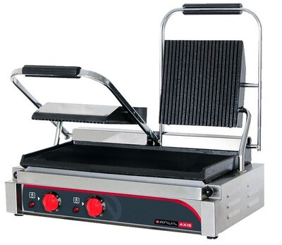 Anvil Panini Press Double Ribbed Top / Flat Bottom