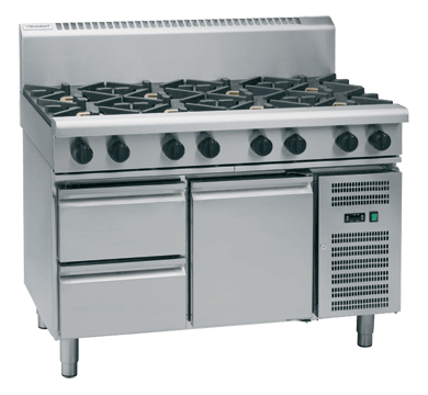 Waldorf 800 Series RNL8803G-RB - 1200mm Gas Cooktop Low Back Version Refrigerated Base