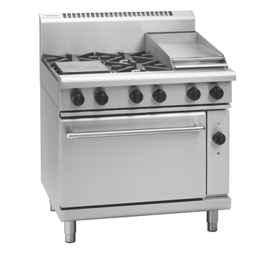 Waldorf 800 Series RNL8613GEC - 900mm Gas Range Electric Convection Oven Low Back Version