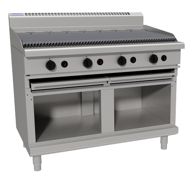 Waldorf 800 Series CHL8120G-CB - 1200mm Gas Chargrill Low Back Version - Cabinet Base
