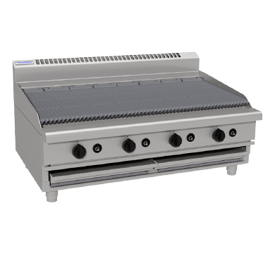 Waldorf 800 Series CHL8120G-B - 1200mm Gas Chargrill Low Back Version Bench Model