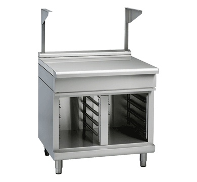 Waldorf 800 Series BTL8900S-CB - 900mm Bench Top With Salamander Support Low Back Version Cabinet Base Waldorf 800 Series BTL8900S-CB - 900mm Bench Top With Salamander Support Low Back Version Cabinet Base