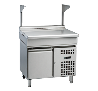 Waldorf 800 Series BTL8900S-RB - 900mm Bench Top With Salamander Support Low Back Version Refrigerated Base