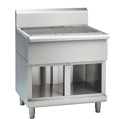 Waldorf 800 Series SF8900-CB - 900mm Solid Fuel Grill - 215mm Splashback Version - Cabinet Base