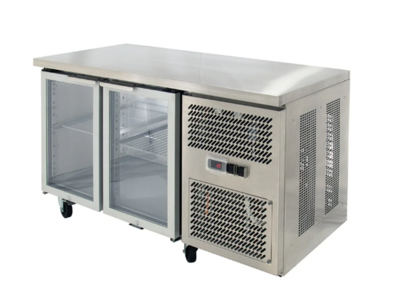 Airex Double Glass Door Undercounter Refrigerated Storage AXR.UCGN.2G - To suit 1/1GN