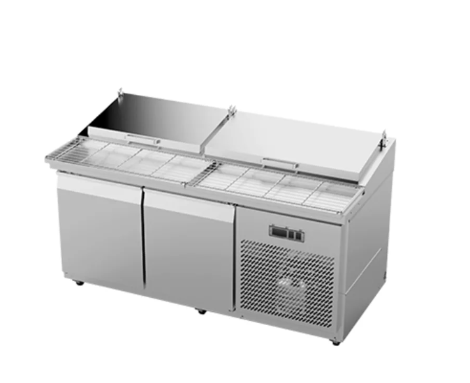 Airex Pizza Preparation Bench - 1740mm Long (2 solid doors)