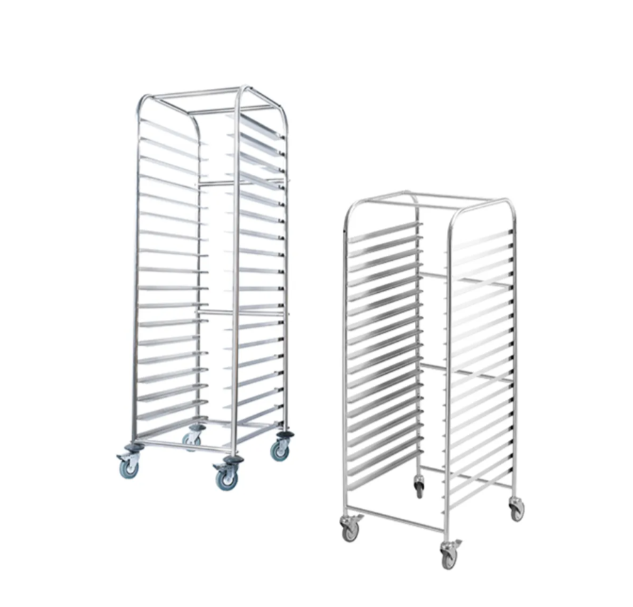 Simply Stainless Mobile Bakery Trolleys SS16 To Suit 400 x 600 x 25mm Deep Trays