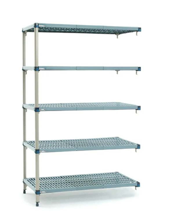 Metro Max Q 5 Tier ADD-ON Shelving (18&quot; x 60&quot;) - 5 Mat Style Shelves 2 Posts