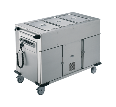 Rieber NORM-III-1-1K - Bain Marie Top 1 x Heated Cabinet 1 x Refrigerated Cabinet Mobile Food Transport Trolley