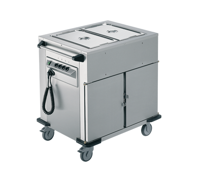 Rieber NORM-II-2 - Bain Marie Top 2 x Heated Cabinets Mobile Food Transport Trolley