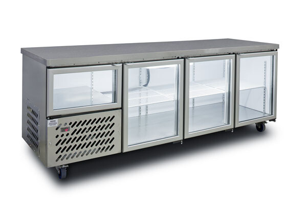 Anvil UBG2400(H) Under Bar (3 1/2 Glass Doors) 2400mm 886L