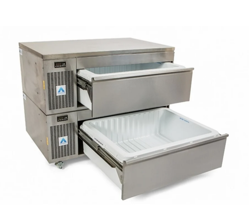 Adande Double Dual Temperature Drawers (Standard Castor/Cover Top)