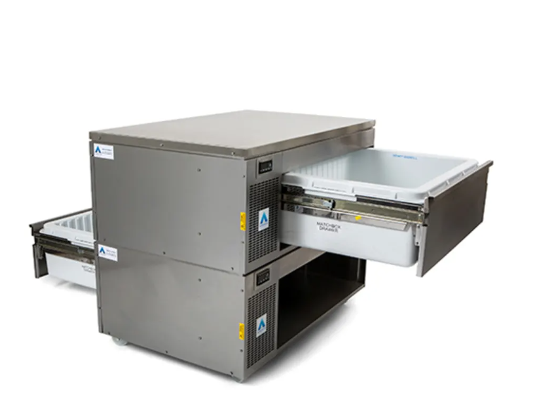 Adande Double Dual Temperature Matchbox Drawers (Standard Castor/Solid Work Top) Adande Double Dual Temperature Matchbox Drawers (Standard Castor/Solid Work Top)