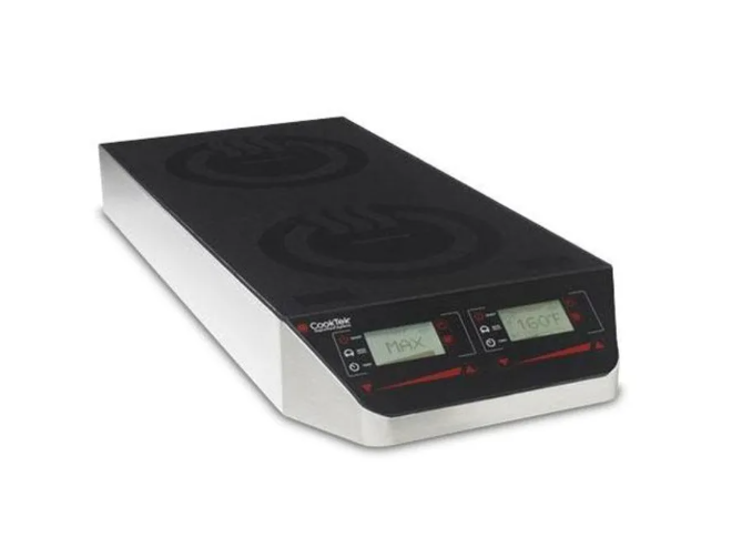 CookTek Double Hob Benchtop Induction Cooktop with Digital Control (4.8KW 20A)