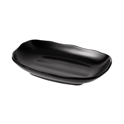 Inmiron Matte Oblong Plate 25.5x16cm – BLACK
