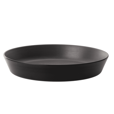 Inmiron Dual Colour Flat Round Bowl 29cm – Grey &amp; BLACK