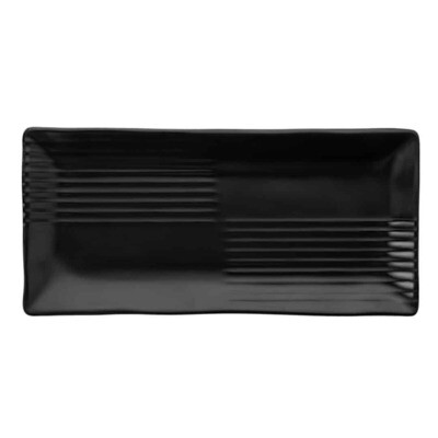 Inmiron Matte Rectangular Plate 33.5x16cm – BLACK