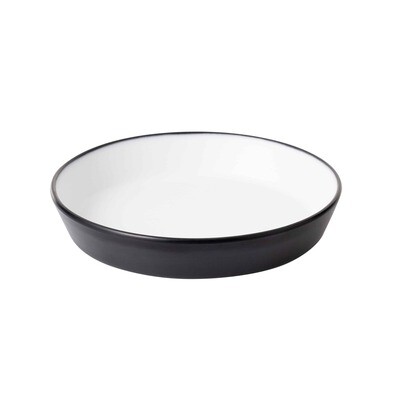 Inmiron Dual Colour Flat Round Bowl 19cm