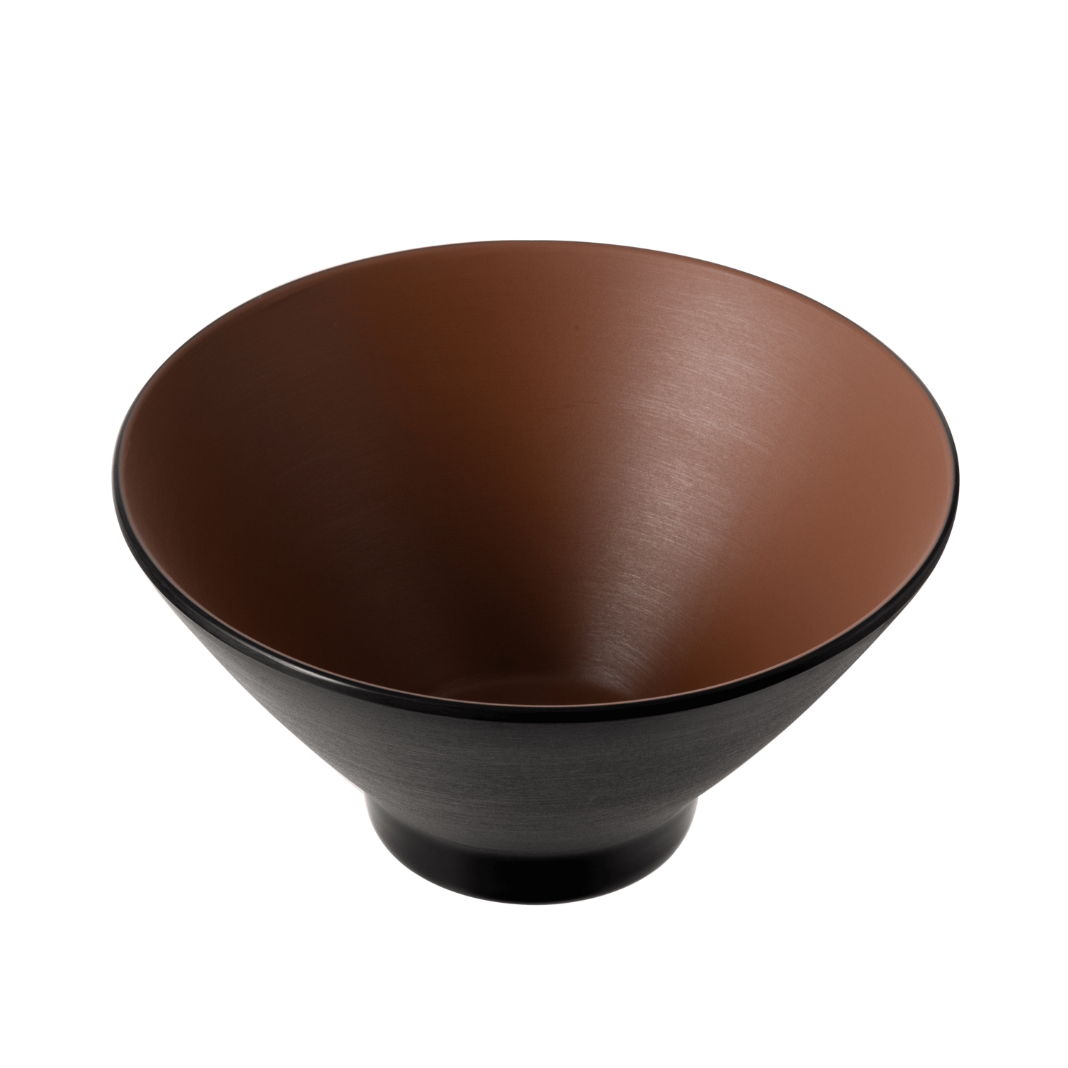 Inmiron Dual Colour V-Shape Round Bowl 20.5cm – Brown &amp; Black