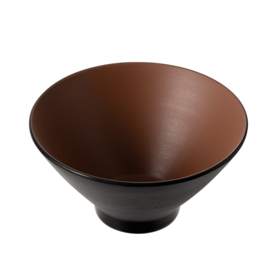 Inmiron Dual Colour V-Shape Round Bowl 20.5cm – Brown &amp; Black