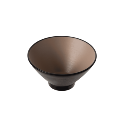 Inmiron Dual Colour V-Shape Round Bowl 15cm – Beige &amp; Black