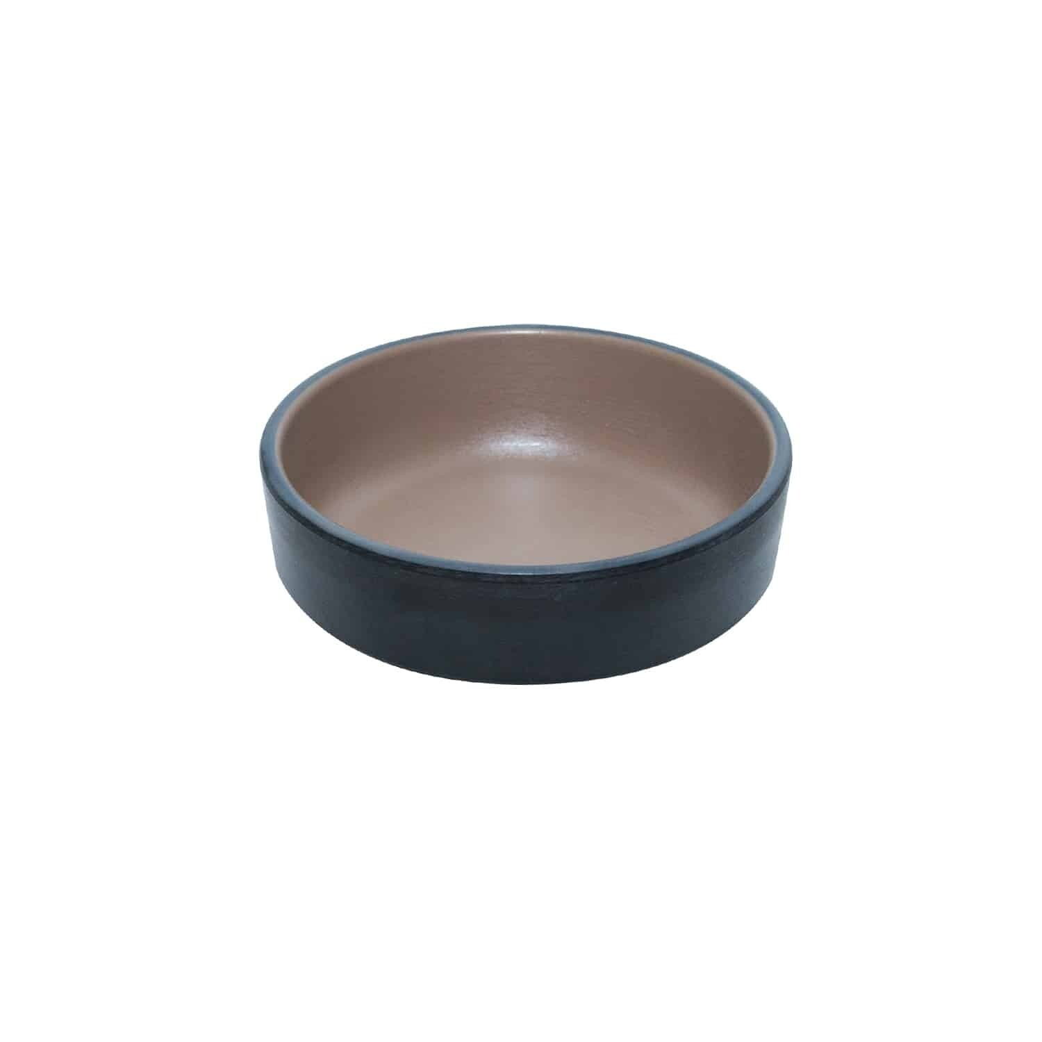 Inmiron Dual Colour Round Sauce Dish 10cm – Beige &amp; Black