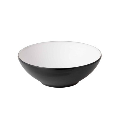 Inmiron Dual Colour Round Bowl 18.7cm – White &amp; Black