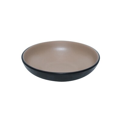 Inmiron Dual Colour Round Bowl 15cm – Beige &amp; Black