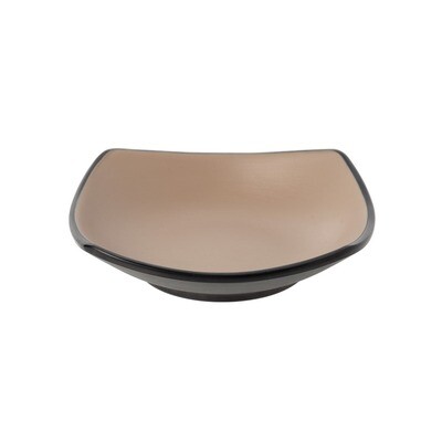 Inmiron Dual Colour Square Sauce Dish 15x15cmBeige &amp; Black